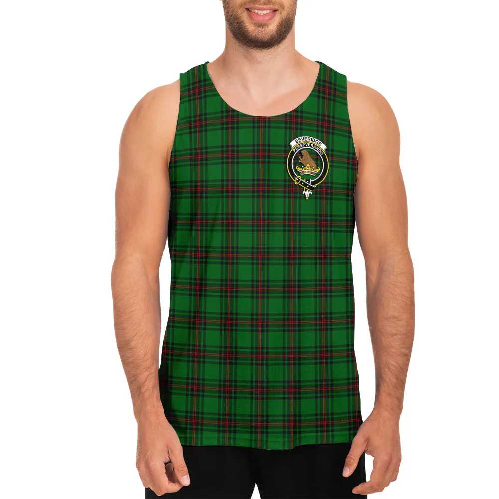 Beveridge Tartan Mens Tank Top with Family Crest