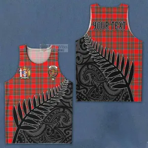 Binning Crest Tartan Men's Tank Top with New Zealand Silver Fern Half Style