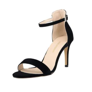 Black Velvet Versatile Open-Toe Women's Shoes