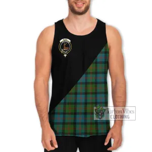 Blair Ancient Tartan Men's Tank Top with Family Crest and Military Logo Style