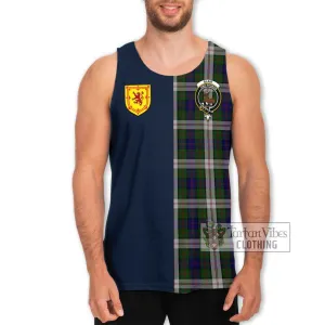 Blair Dress Tartan Men's Tank Top Alba with Scottish Lion Royal Arm Half Style