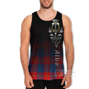 Blane Tartan Men's Tank Top Featuring Alba Gu Brath Family Crest Celtic Inspired