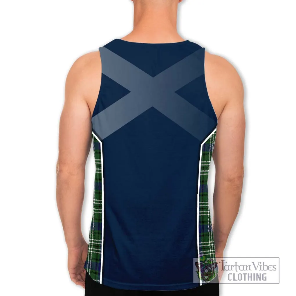 Blyth Tartan Men's Tank Top with Family Crest and Lion Rampant Vibes Sport Style