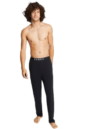 Bonds Mens Comfy Livin Jersey Pant - Black Tracksuit Pants Trackies