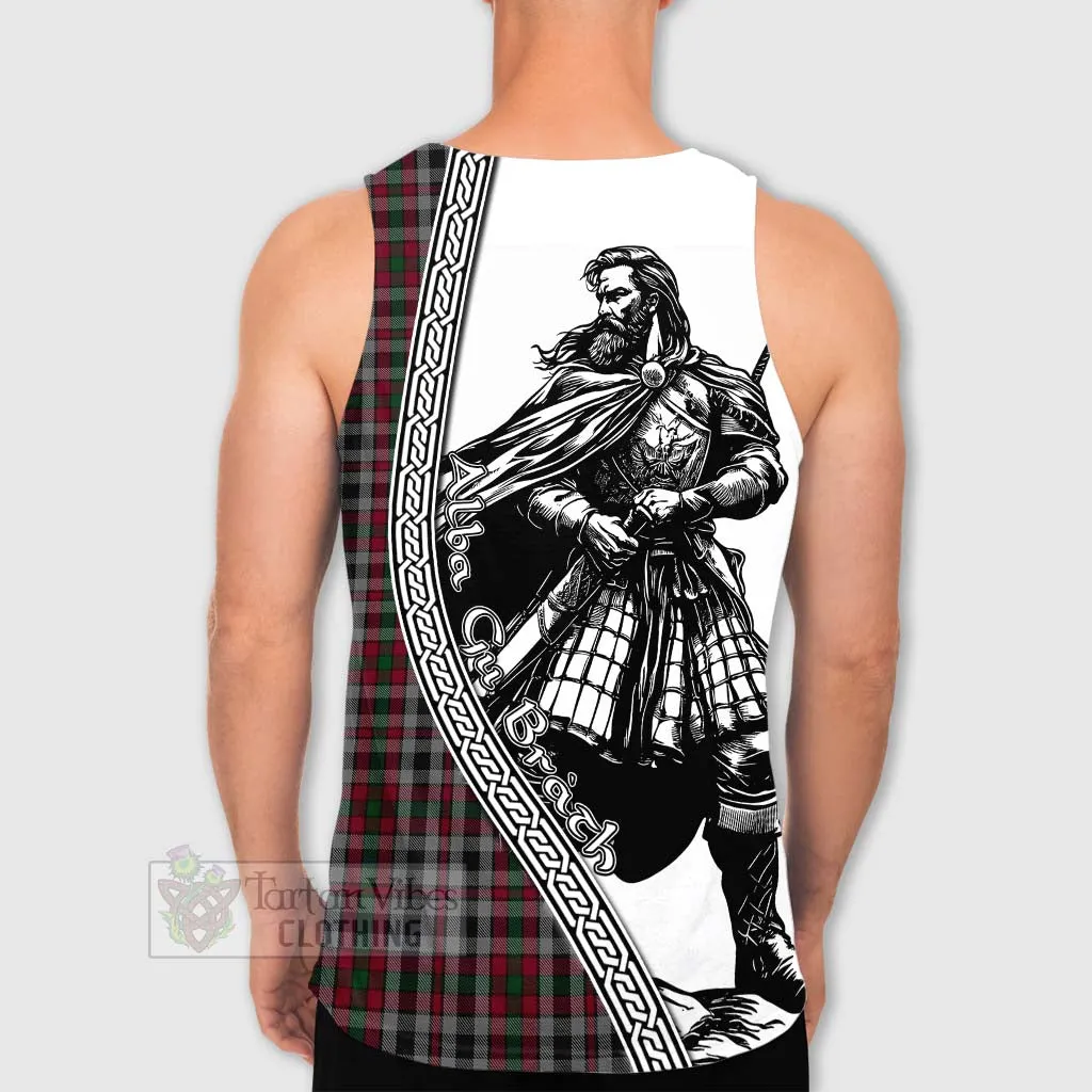 Borthwick Tartan Clan Crest Men's Tank Top with Highlander Warrior Celtic Style