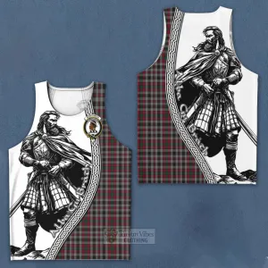 Borthwick Tartan Clan Crest Men's Tank Top with Highlander Warrior Celtic Style