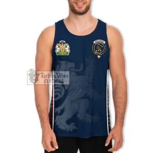 Borthwick Tartan Men's Tank Top with Family Crest and Lion Rampant Vibes Sport Style