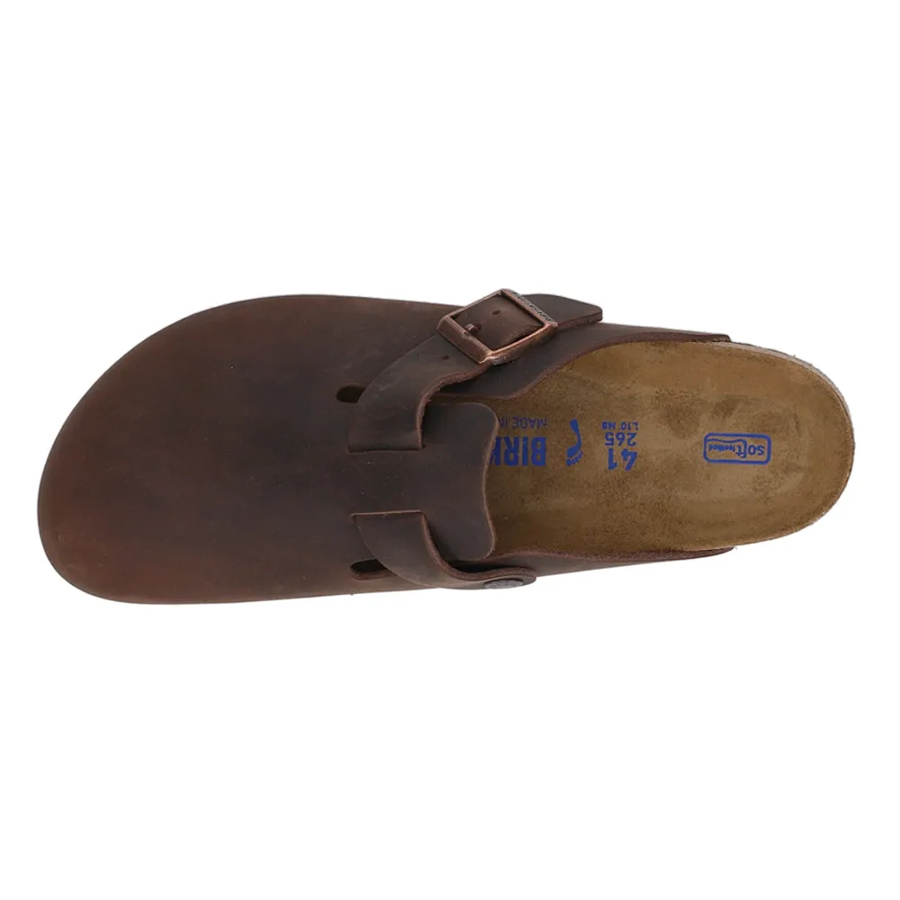 Boston Oiled Leather Footbed Clogs