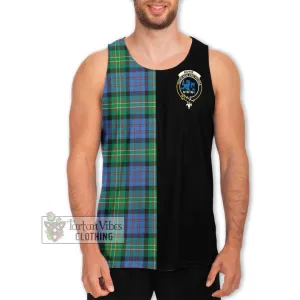 Bowie Ancient Tartan Men's Tank Top with Family Crest and Half Of Me Style