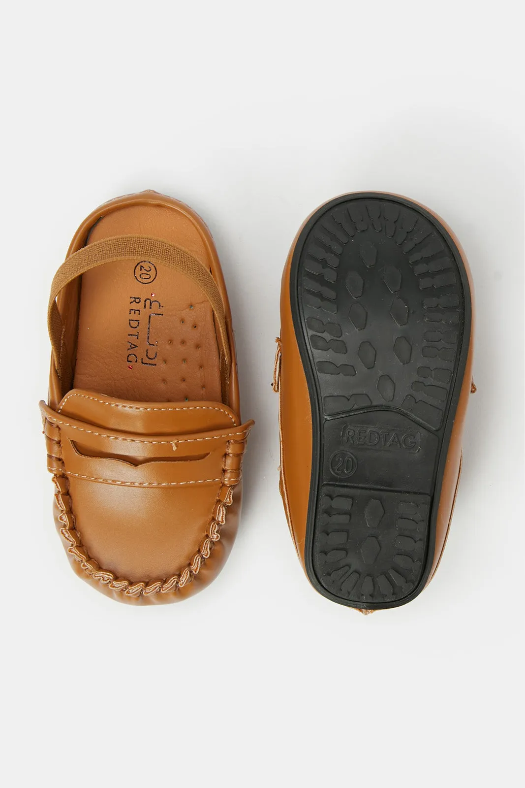 Boys Brown Mule With Elastic Back Strap