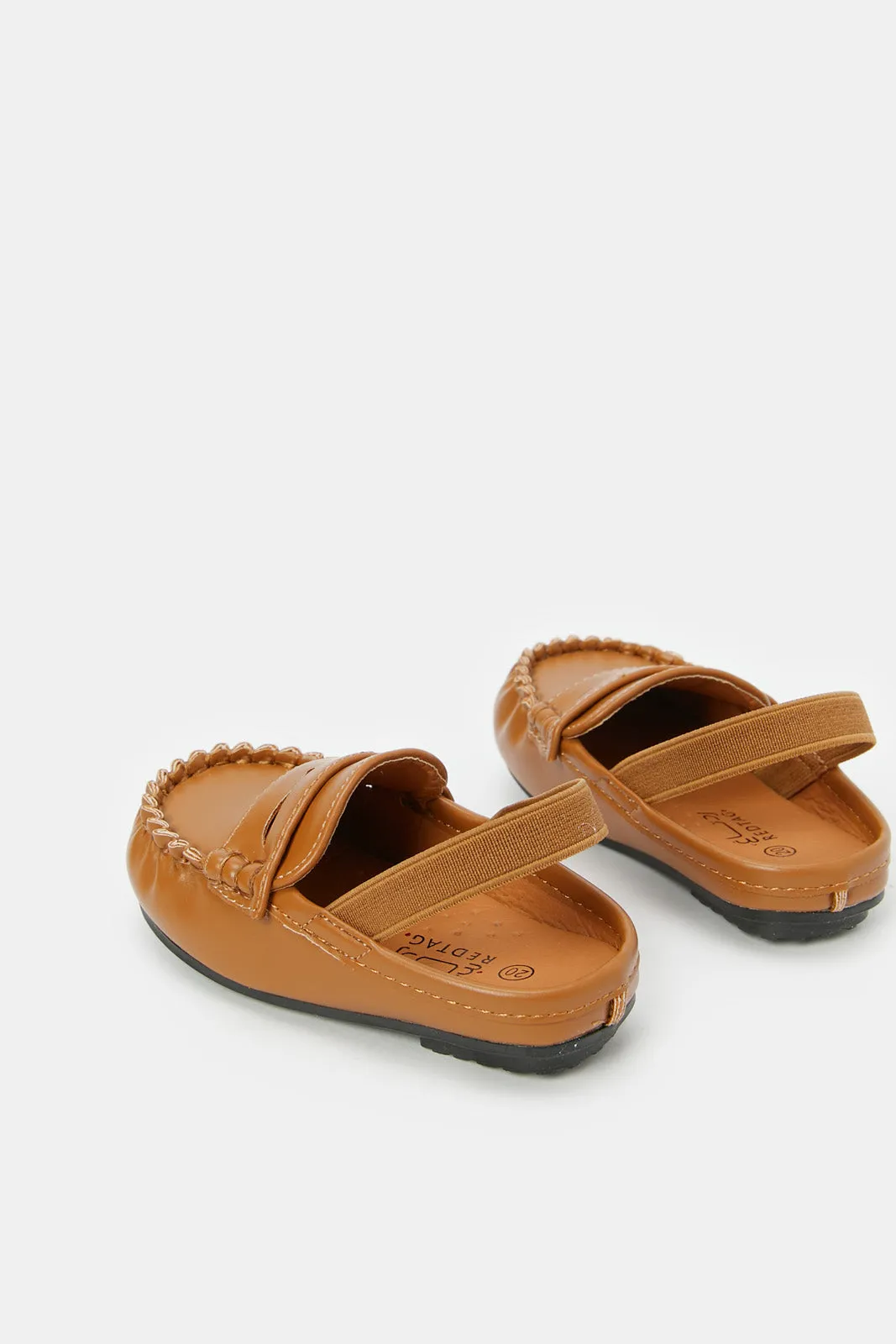 Boys Brown Mule With Elastic Back Strap