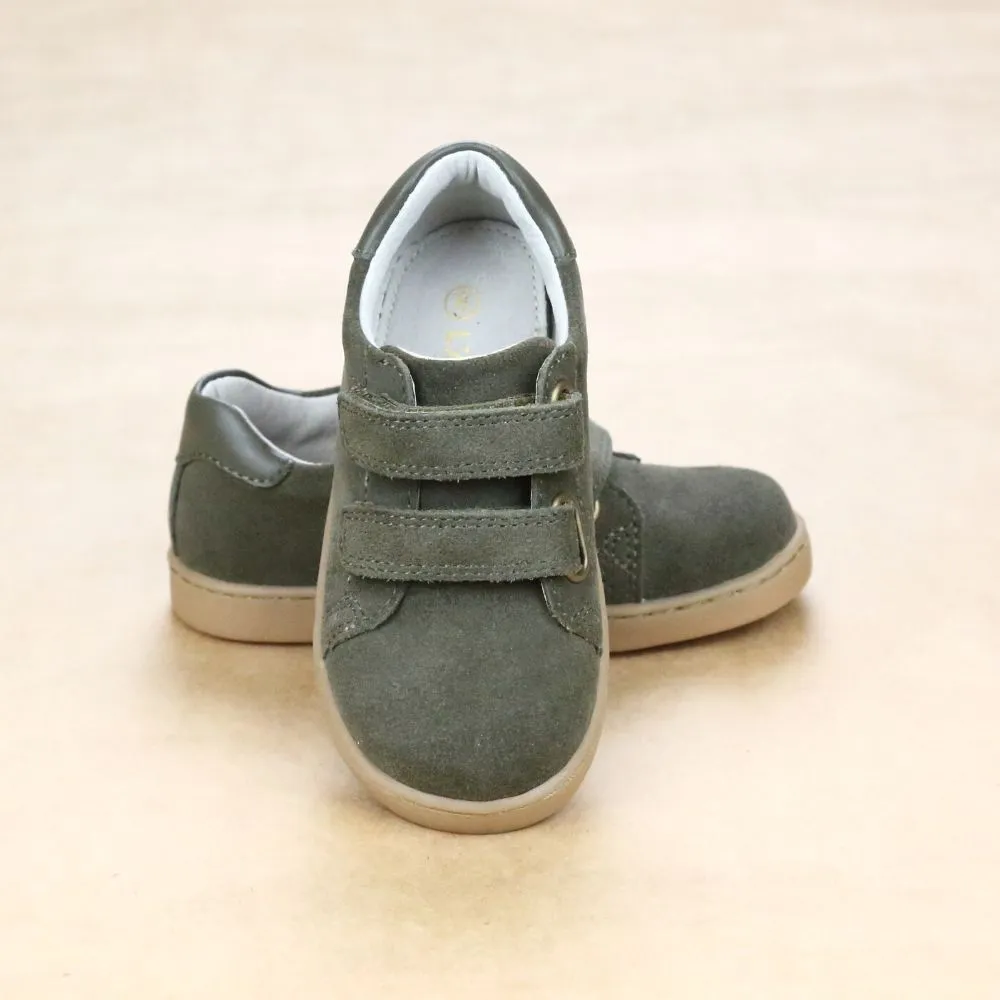 Boys Kyle Double Velcro Leather Sneaker