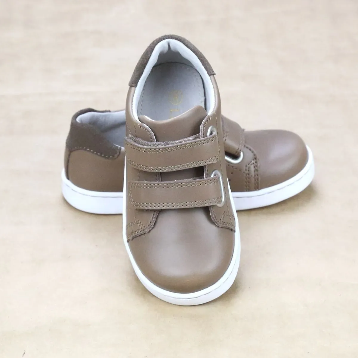 Boys Kyle Double Velcro Leather Sneaker