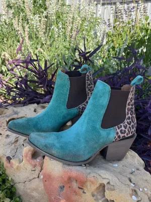 Bradley Western Teal Booties by Ariat