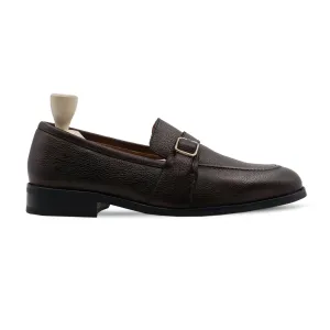 Brasilia - Men's Dark Brown Pebble Grain Leather Loafer