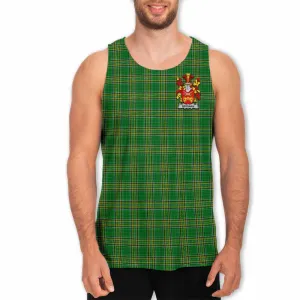 Brennan Irish Clan Tartan Men's Tank Top with Coat of Arms