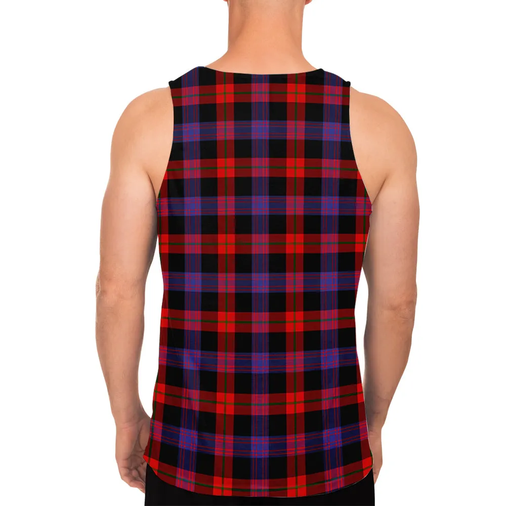 Broun Modern Tartan Mens Tank Top