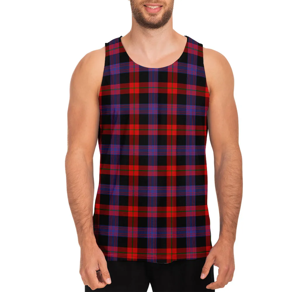 Broun Modern Tartan Mens Tank Top