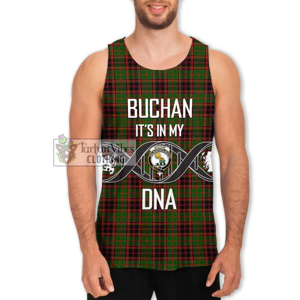 Buchan Tartan Men's Tank Top with Family Crest DNA In Me Style