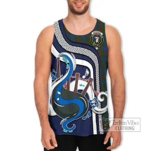 Buchanan Hunting Tartan Men's Tank Top with Epic Bagpipe Style