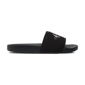 Calvin Klein Womens Chantal Heavy Canvas Slides - Black