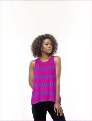 Candy Checkered Womens Loose Tank Top