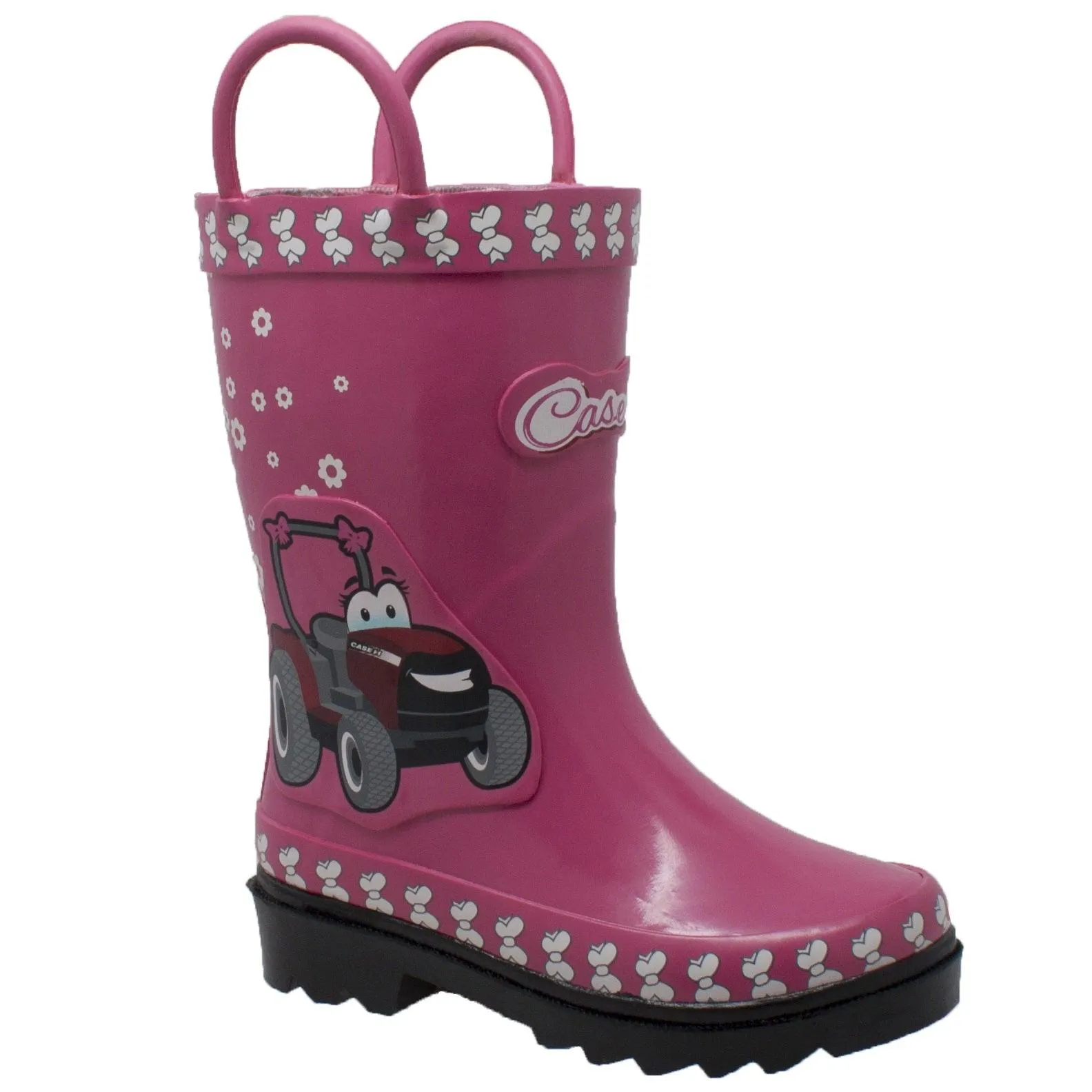 Case IH Toddler's 3D Fern Farmall Rubber Boot Pink