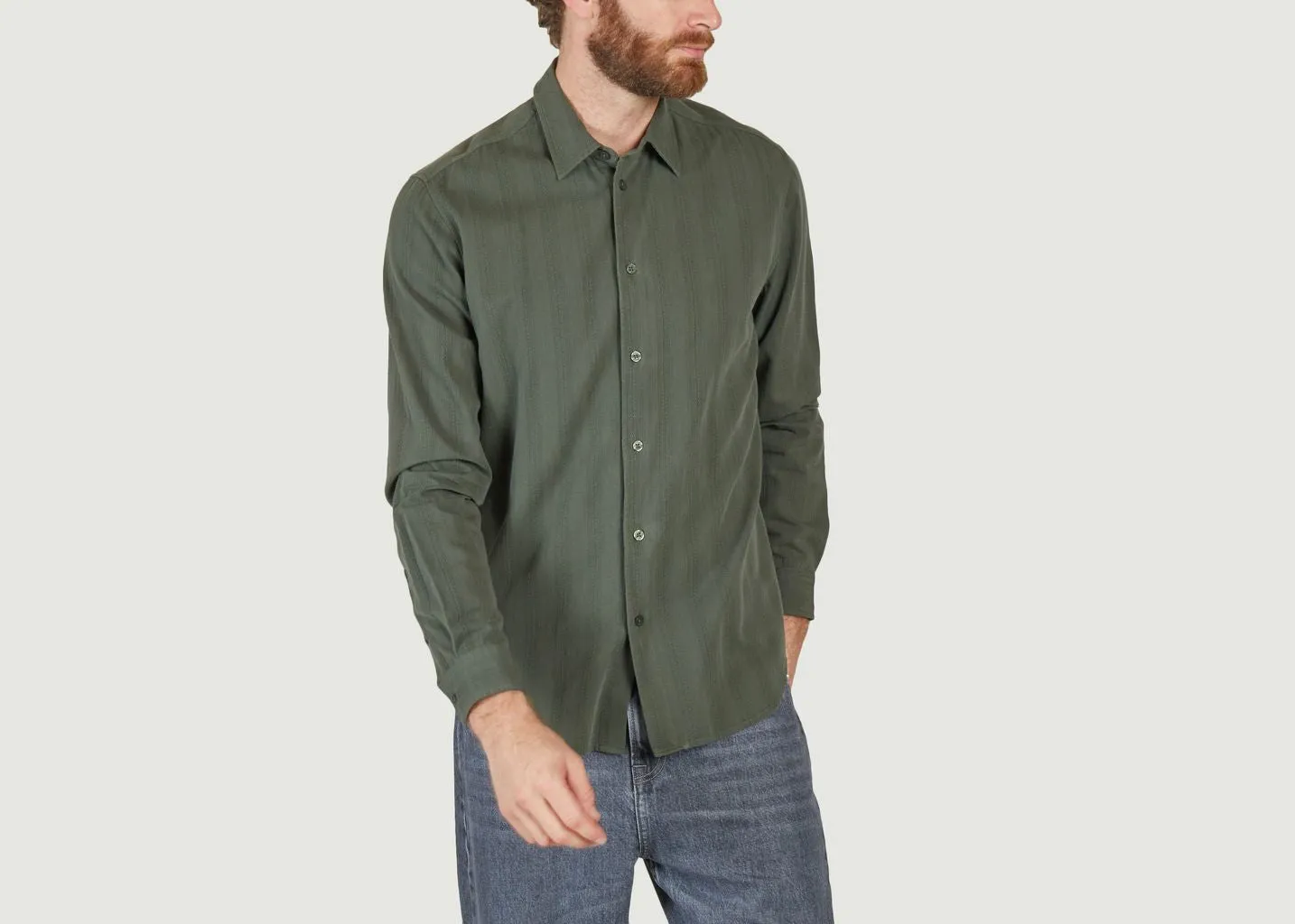 Chemises Chemise Liam Fx 14979 Climbing Ivy Samsoe - Samsoe - Vert - Homme