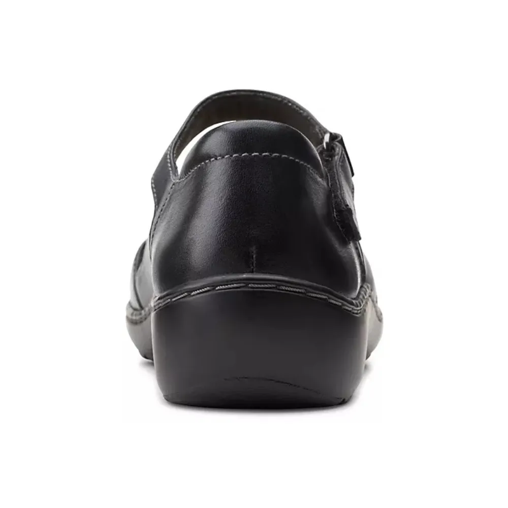 Clarks Cora Abby Black Leather Shoe (Women's)