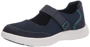 Clarks Womens Adella West Sneaker Navy Textile 5.5 Us Pair of Shoes