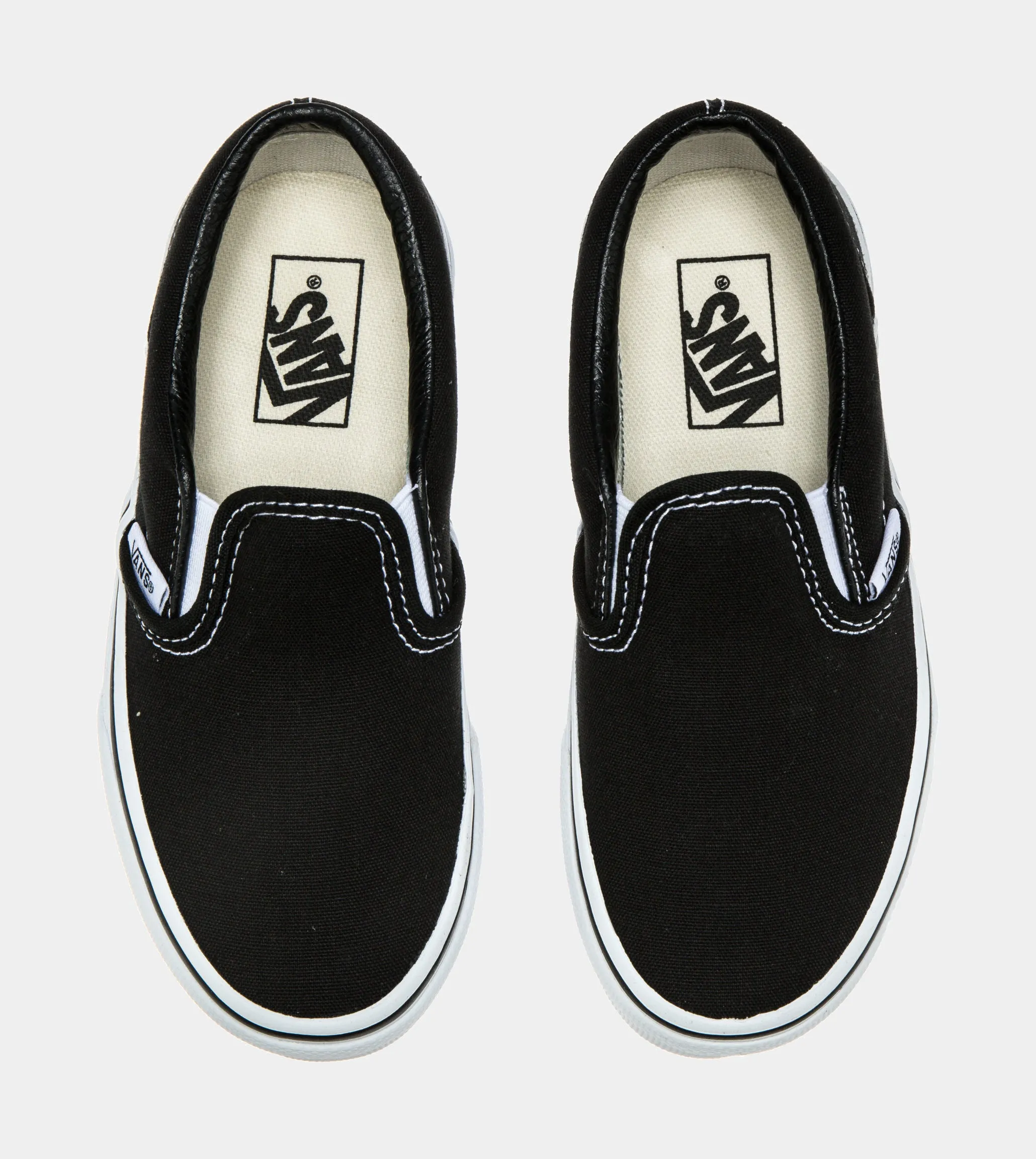 Classic Slip On Low Preschool Skateboarding Shoe (Black/White)