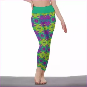 Club Lights Womens High Waist Leggings | Side Stitch Closure