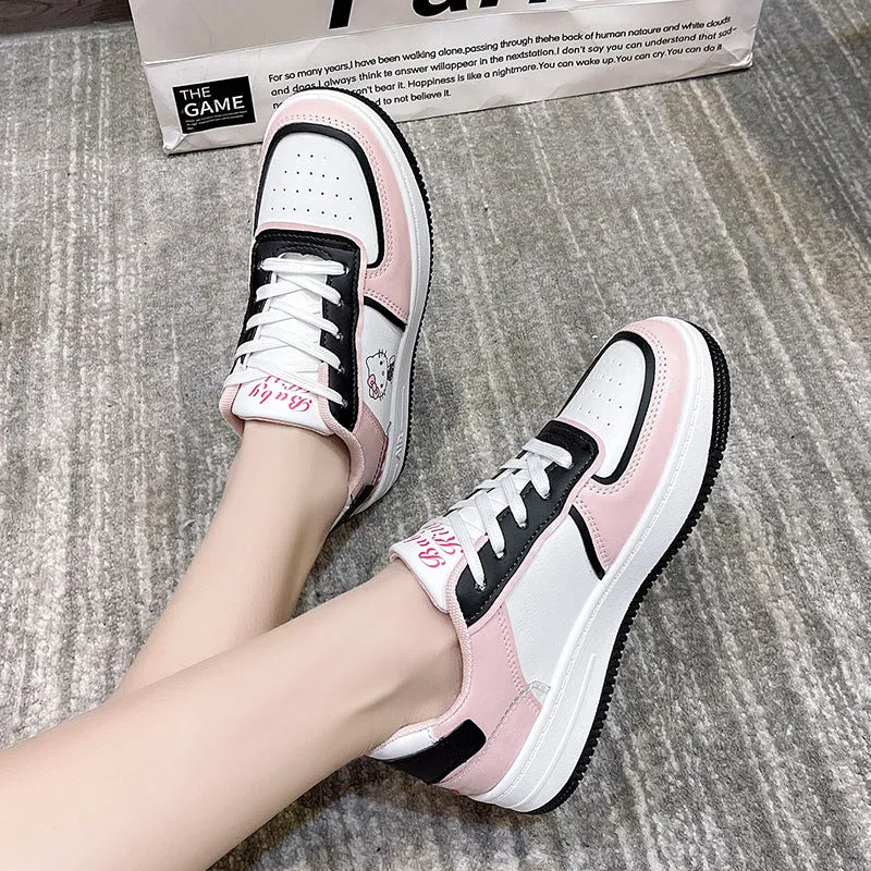 Cute Pink Kitty Sneakers Shoes