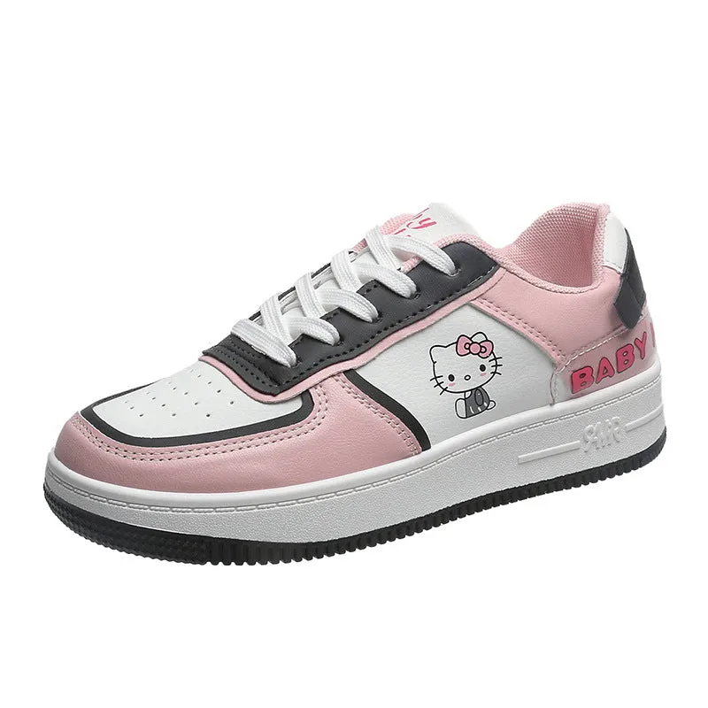 Cute Pink Kitty Sneakers Shoes