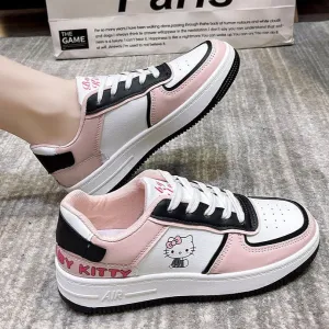 Cute Pink Kitty Sneakers Shoes