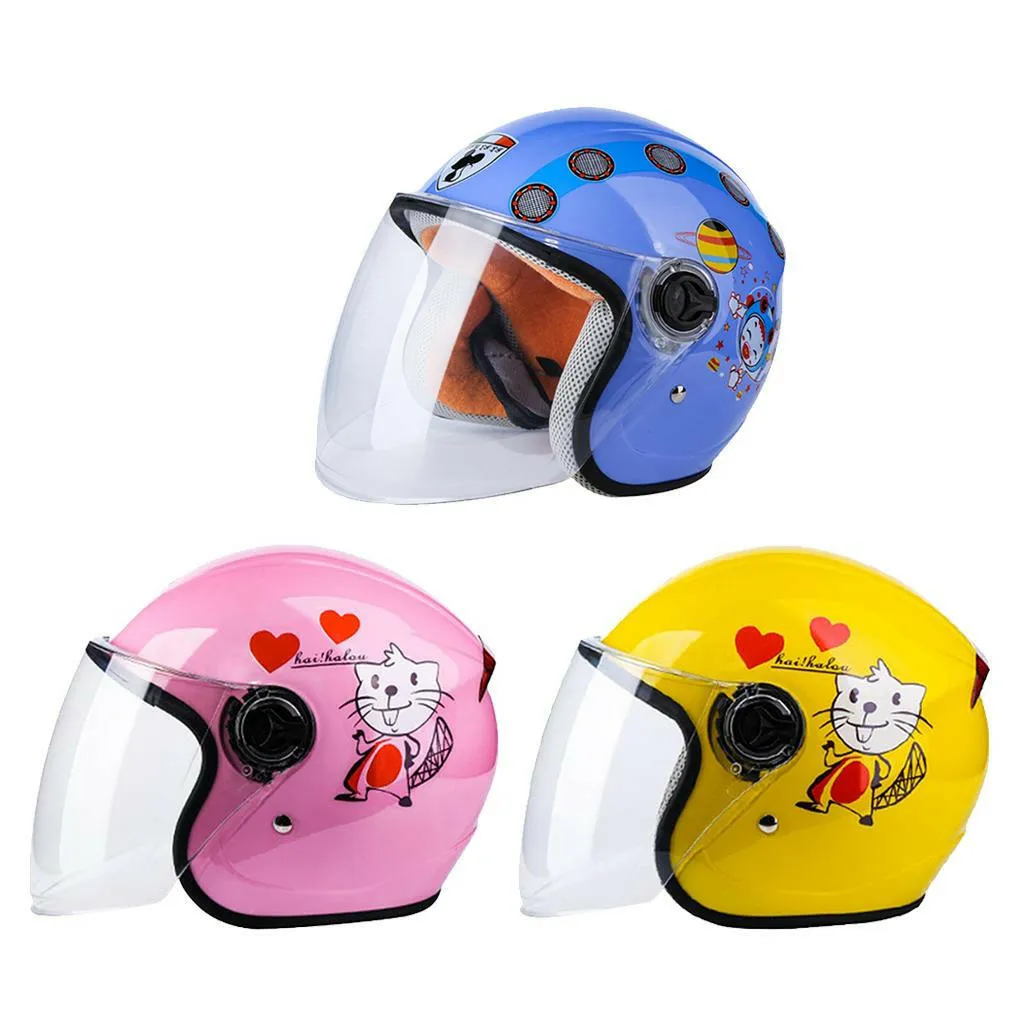 Cycle Bike Skateboard Scooter for Riding Safety Lightweight Breathable w/ Clear Visor for Kids