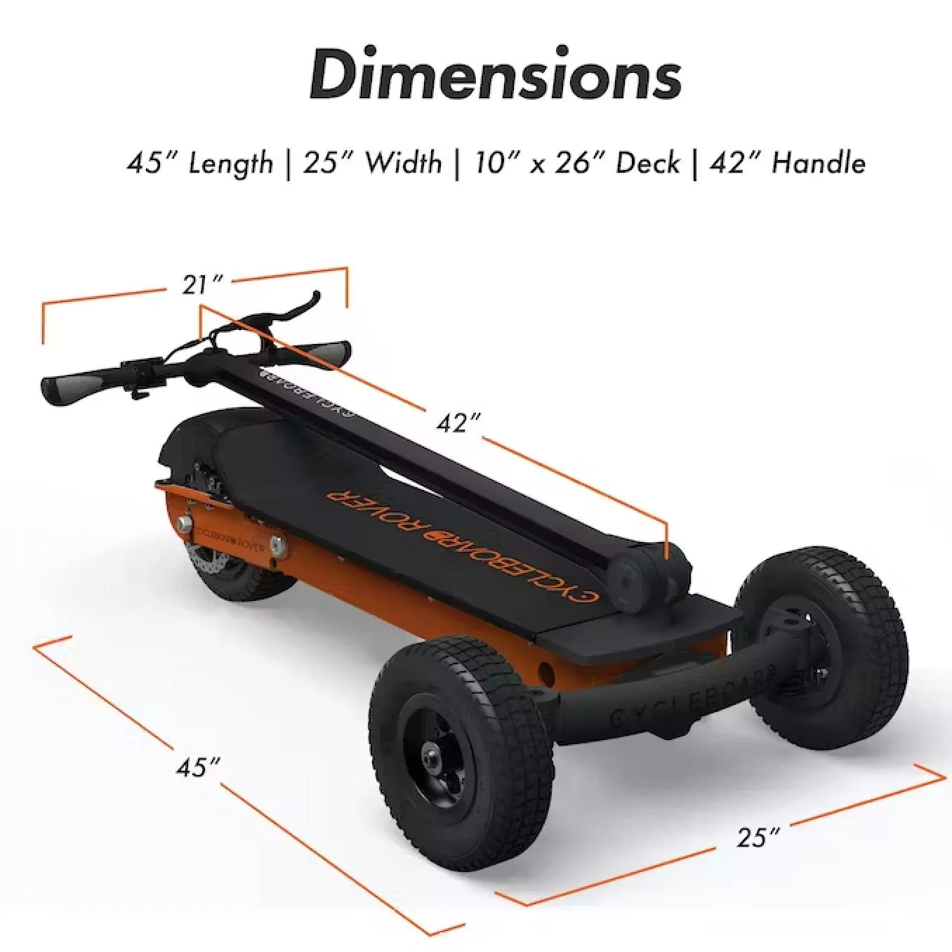 CycleBoard Rover| All-terrain 3 Wheel 60V 1800W Electric Vehicle