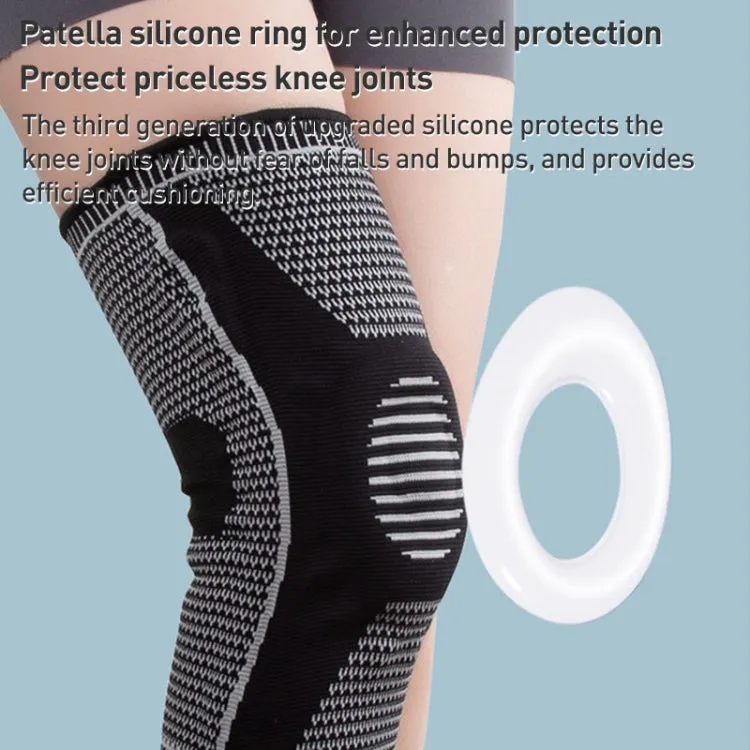 Dual Spring Support Silicone Sports Brace Fitness Protective Pads, Specification:XL Size(Grey)