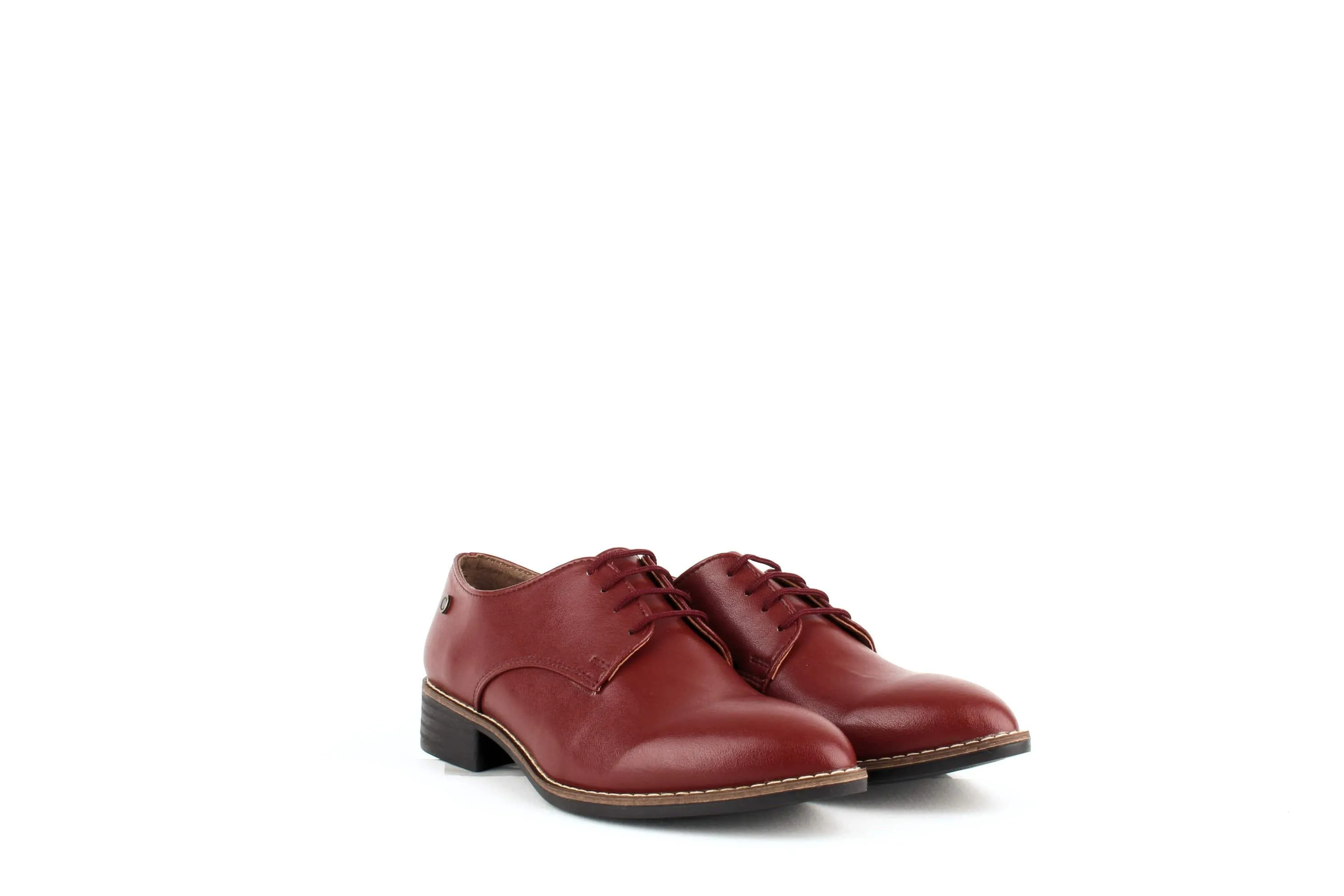 Esther Desserto® Cactus Leather Vegan Derby Shoe | Red