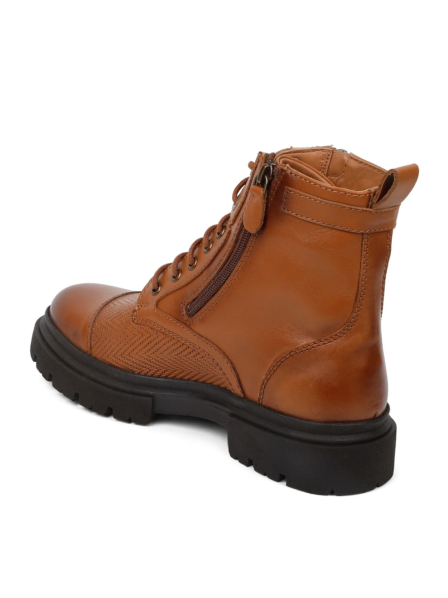 Ezok Tan Casual boot shoes for men 2501