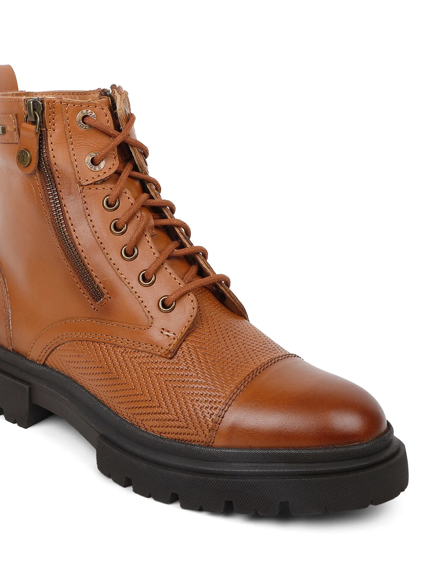 Ezok Tan Casual boot shoes for men 2501