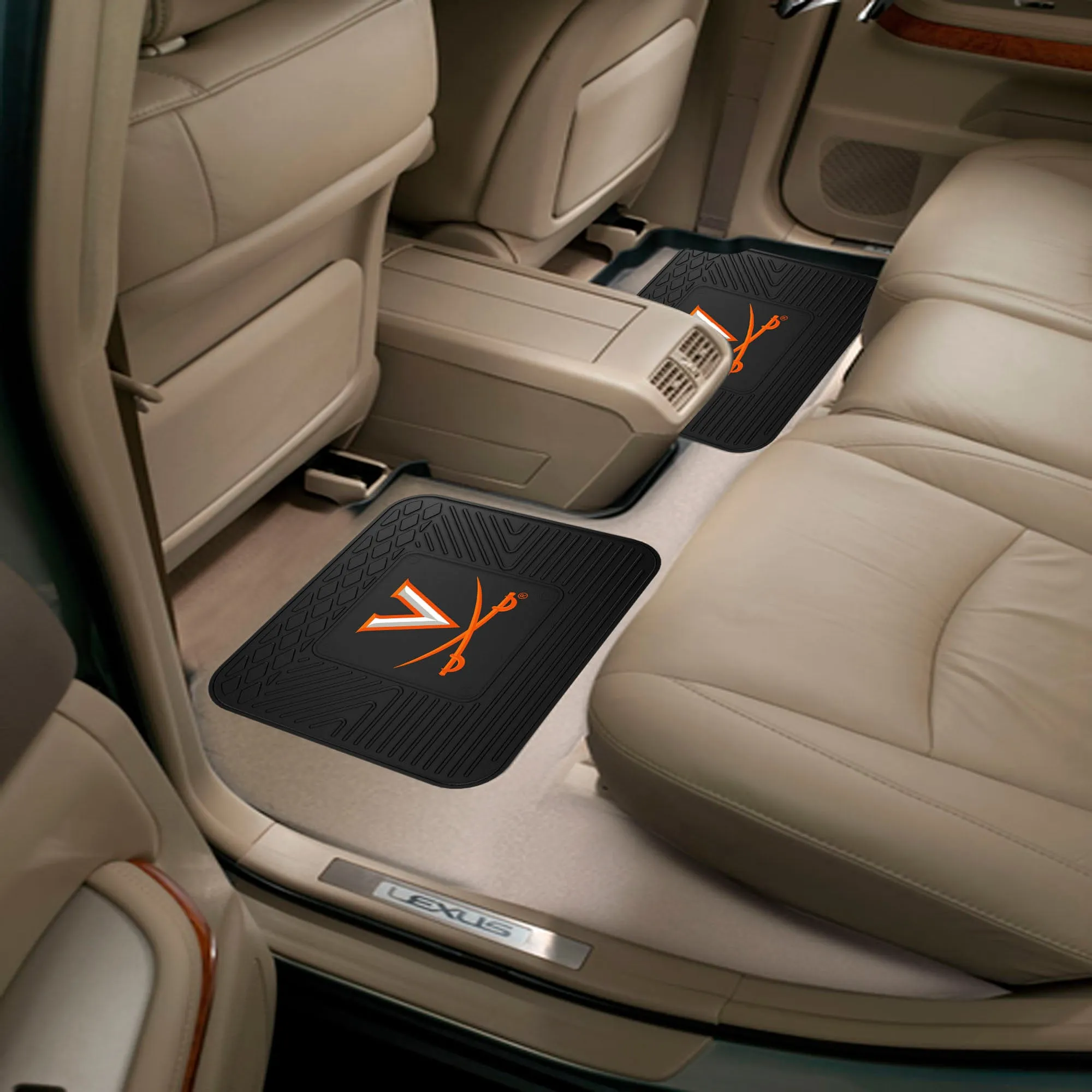 Fanmats Virginia Cavaliers Back Seat Car Utility Mats - 2 Piece Set