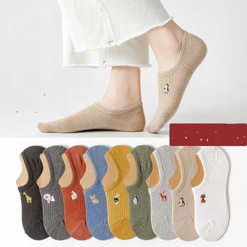 Female Cotton Summer Cute Japanese Tide Low-top Short Socks