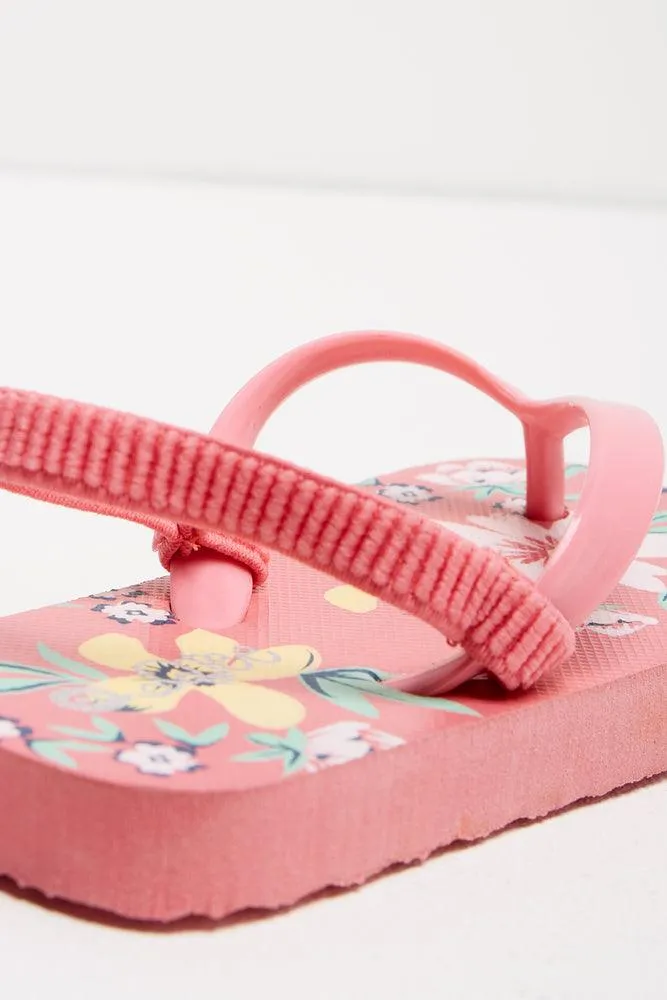 Floral Flip Flop Pink