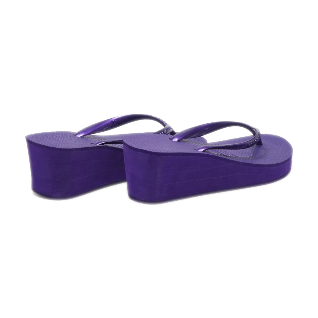 Havaianas Wedge Sandals Eva Purple Colour For Women