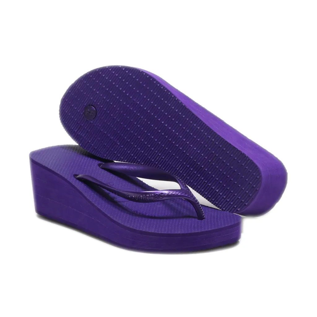 Havaianas Wedge Sandals Eva Purple Colour For Women