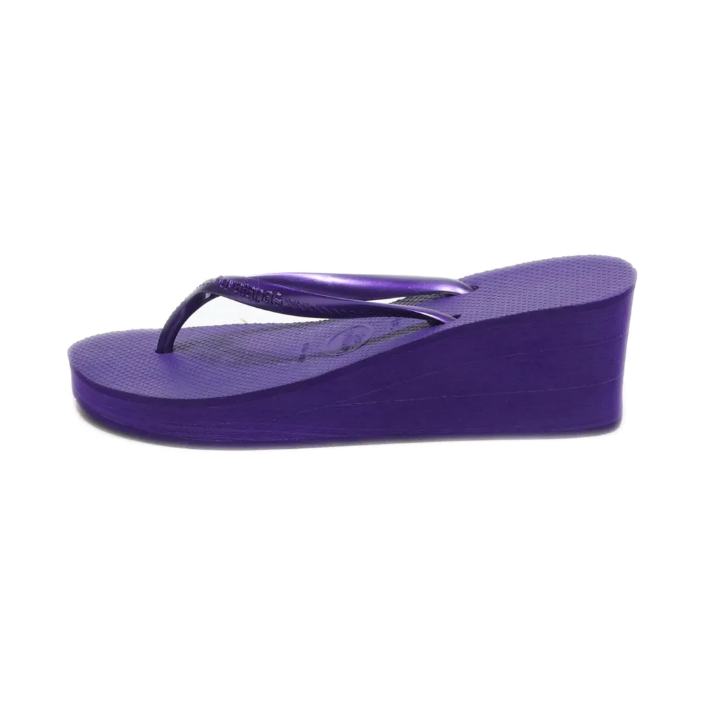 Havaianas Wedge Sandals Eva Purple Colour For Women