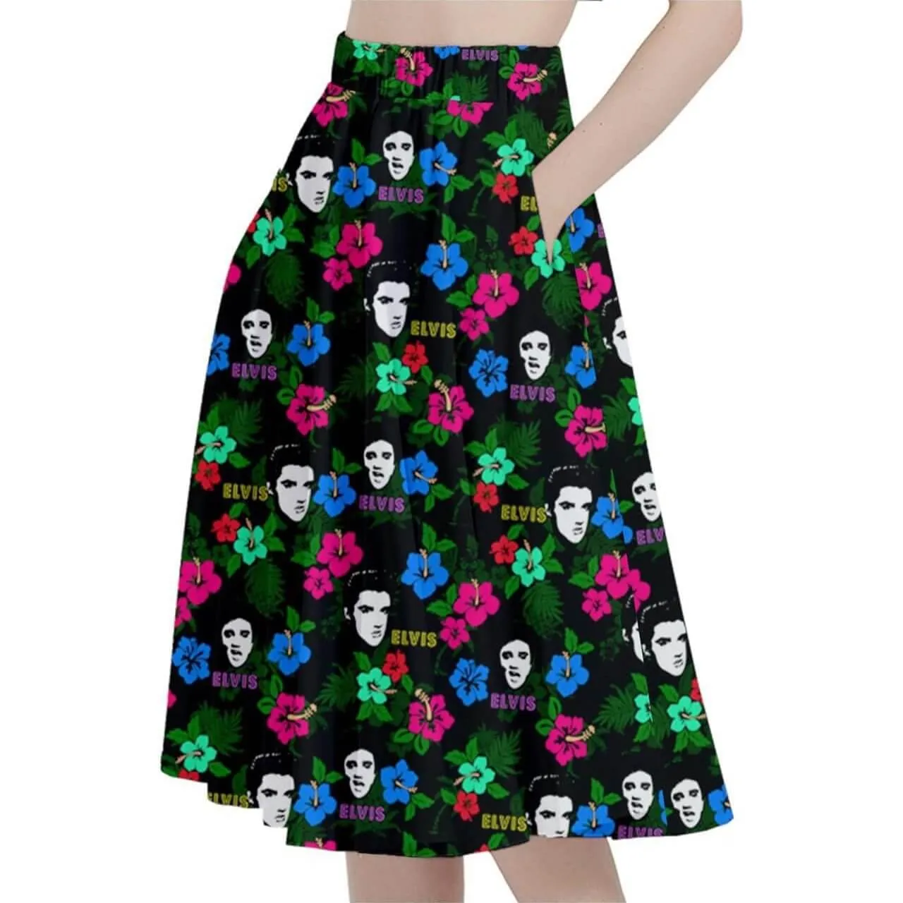 Hawaii Elvis Full Circle Skirt Various Colours