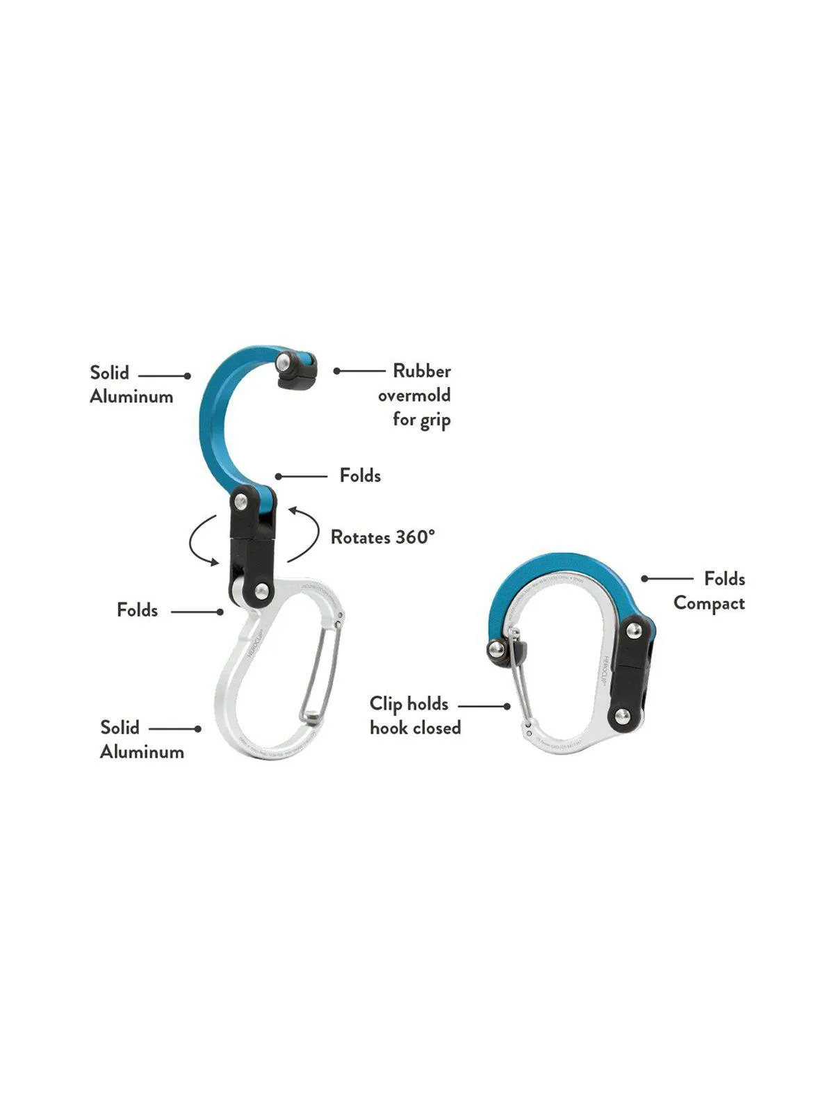 Heroclip Carabiner Mini Black Blue