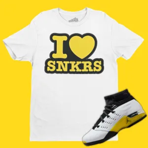 I Love Sneakers T-Shirt Matching Air Jordan 17 Low Lightning